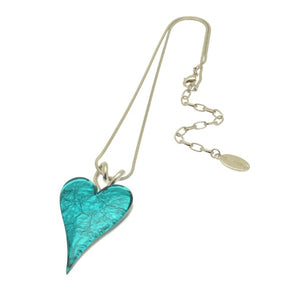 Miss Milly Aqua Green Heart Necklace