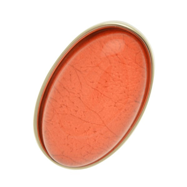 Miss Milly Coral Adjustable Resin Statement Ring