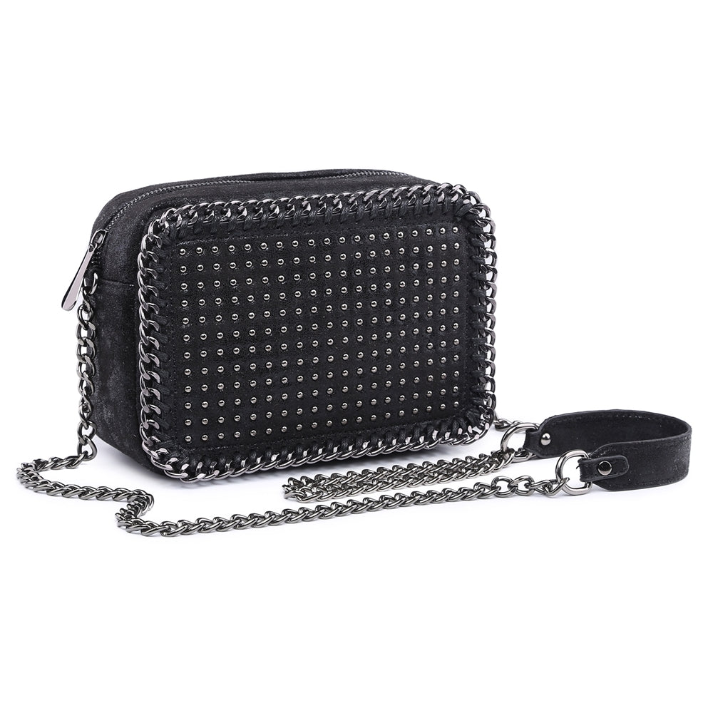 Black Studded Cross Body Bag