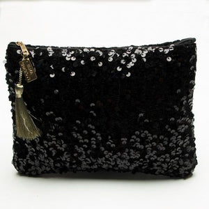 Black Sequin Pouch