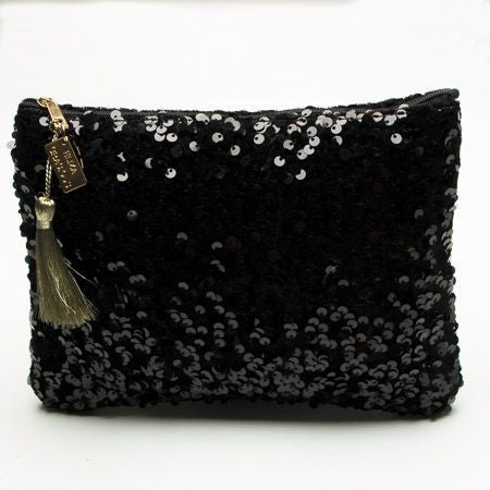 Black Sequin Pouch