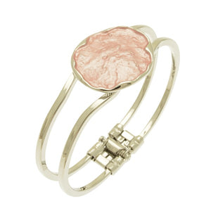 Miss Milly Peach Painted One Size Hinged Bangle