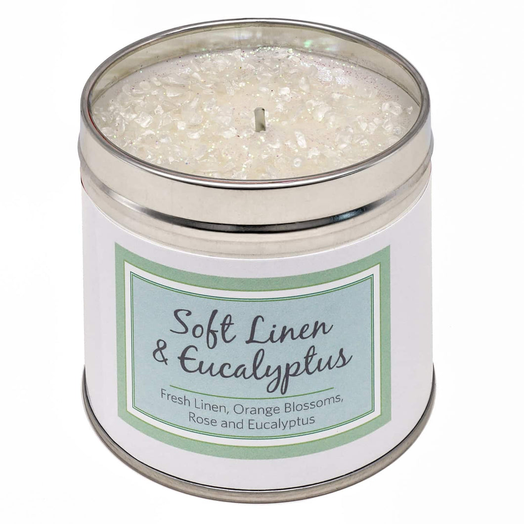 Seriously Scented Candle – Soft Linen and Eucalyptus