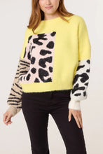 Load image into Gallery viewer, Yellow Multi Animal Design Knit Jumper

