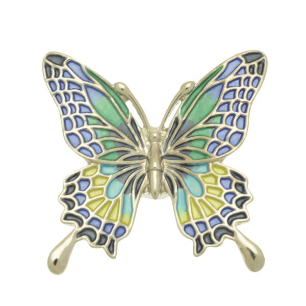 Miss Milly Blue and Green Butterfly Magnetic Brooch