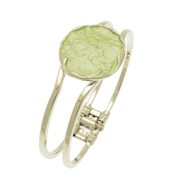 Miss Milly Green Painted One Size Hinged Bangle