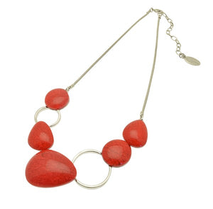 Miss Milly Red Pebble Necklace