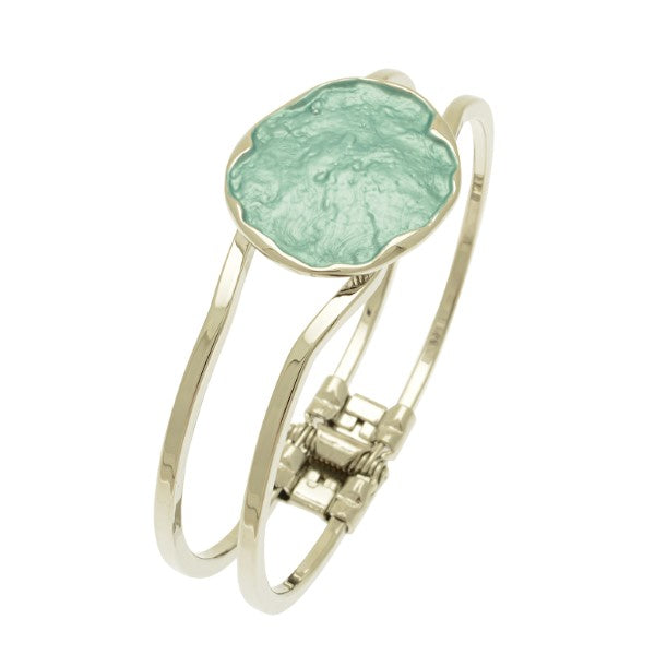 Miss Milly Turquoise Painted One Size Hinged Bangle