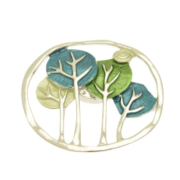 Miss Milly Green Tree Magnetic Brooch