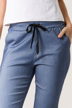 Load image into Gallery viewer, Magic Bengaline Super Stretch Black Drawstring Trousers
