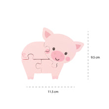 Load image into Gallery viewer, Orange Tree Wooden Pig Wooden Puzzle
