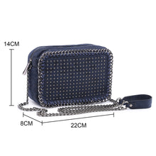 Load image into Gallery viewer, Black Studded Cross Body Bag
