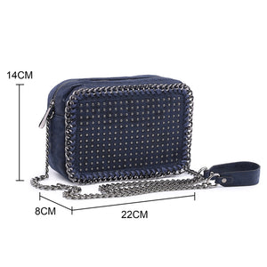 Black Studded Cross Body Bag