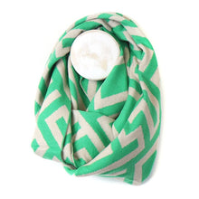 Load image into Gallery viewer, POM Jade mix geometric recycled snood
