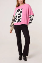 Load image into Gallery viewer, Pink Multi Animal Design Knit Jumper
