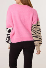 Load image into Gallery viewer, Pink Multi Animal Design Knit Jumper

