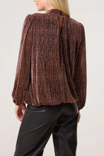Load image into Gallery viewer, Bronze Diamante Shoulder Pad Puffball Top
