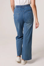 Load image into Gallery viewer, Heart Elastic String Wide Leg Jeans
