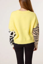 Load image into Gallery viewer, Yellow Multi Animal Design Knit Jumper
