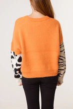 Load image into Gallery viewer, Orange Multi Animal Design Knit Jumper
