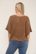 Load image into Gallery viewer, Knitted Sleeve Top Light Brown
