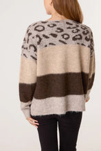 Load image into Gallery viewer, Chocolate Animal Colour Block Knit Jumper
