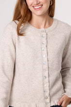 Load image into Gallery viewer, Stone Ruffle Trim Knit Cardigan
