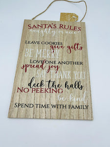 Wooden Santa Rules