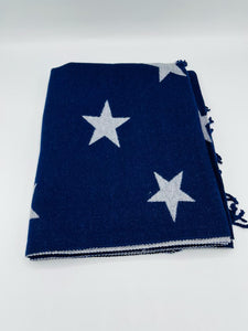 Navy And Grey Star Scarf