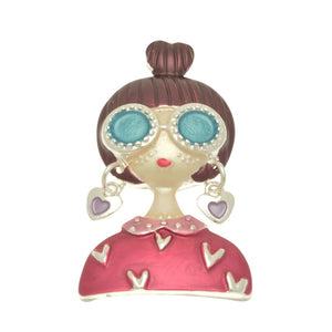 Miss Milly Pink Lady Magnetic Brooch