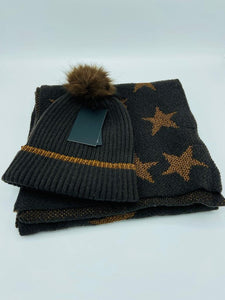 Hat & Scarf Bronze Star Set