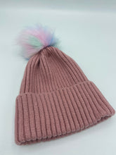 Load image into Gallery viewer, Pink Hat With Detachable Pom Pom
