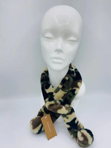 Hot Tomato Green Camo Scarf