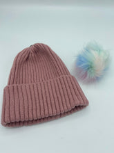 Load image into Gallery viewer, Pink Hat With Detachable Pom Pom
