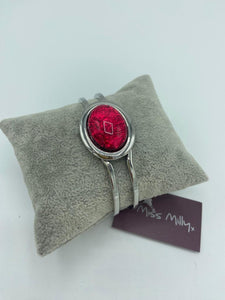 Miss Milly Red Marble Resin Bracelet