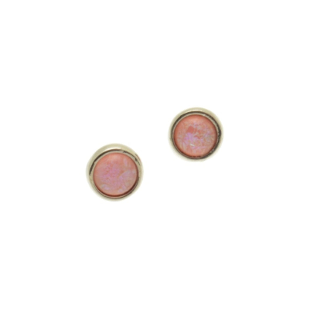 Miss Milly Peach Iridescent Resin Earrings