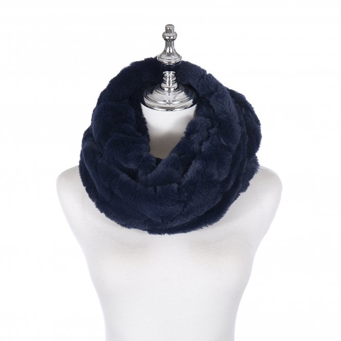 Navy faux Fur Snood