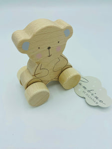 Wooden Roll Teddy Toy