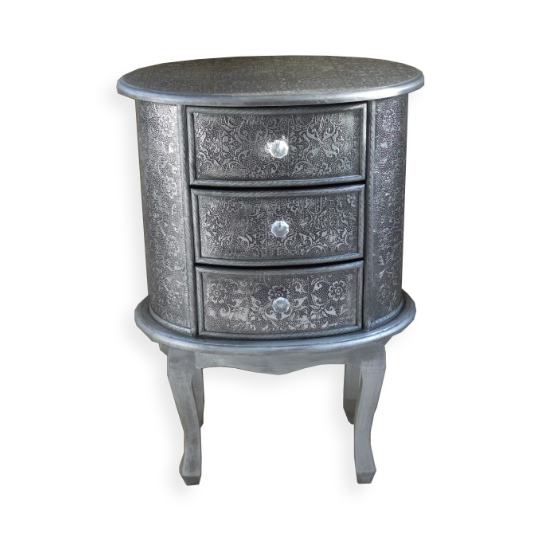 Embossed Oval Bedside